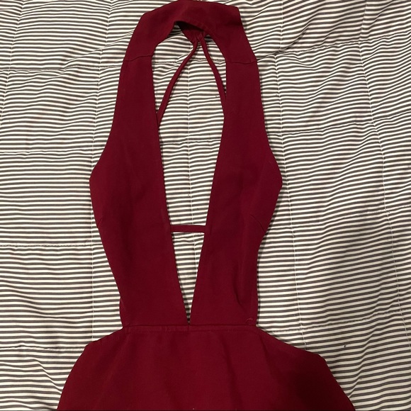 Strappy Burgundy Bodycon Dress NEW - Picture 2 of 2